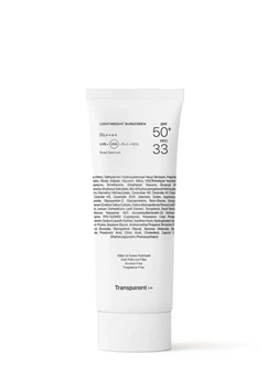 Transparent солнцезащитный крем для лица Lightweight Sunscreen SPF50+, 50 мл