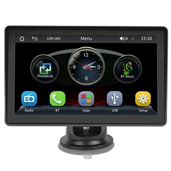 Автомобильный монитор Podofo A3241 7" сенсорный дисплей Bluetooth FM черный