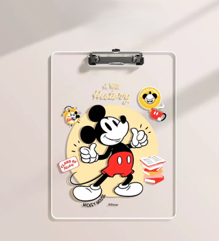 Клипборд-планшет с зажимом прозрачный A4 «Микки Маус» Disney, пластик