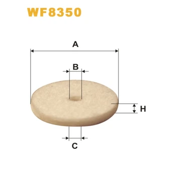 Фільтр паливний WIX WF8350 тонкого очищення для дизельного пального фільтр-вставка