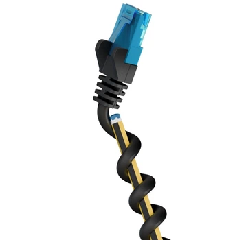 Патч-корд Goobay RJ45 UTP6a 10.0m patch Ultra Flexi PoE+ LSOH Cu чорний(75.07.9229)