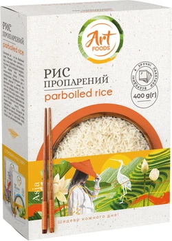 Рис пропаренный Art Foods 100 г × 4 пакетика (0.4 кг) (4820191593404)