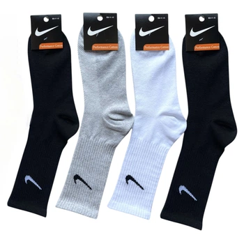 Набір жіночих шкарпеток Nike теніска з резинкою 4 пари 36-41 White-Black-Grey