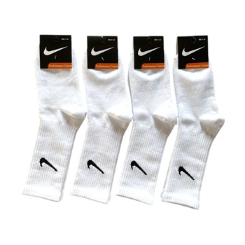 Набор мужские носков тениска с резинкой 4 пары 41-45 White-Black