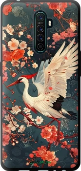 Чехол на Oppo Reno Ace Сакура и аист "6108b-1964-70447"
