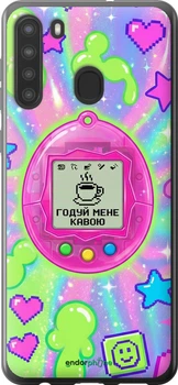 Чехол на Samsung Galaxy A21 Y2K Aesthetic Retro Pet: Годуй мене кавою "6784u-1841-70447"