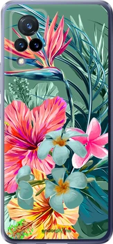 Чехол на Vivo V21 Тропические цветы v1 "4667u-2368-70447"