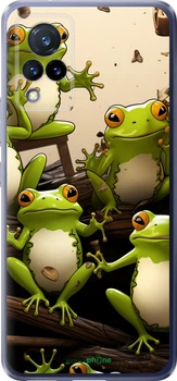 Чехол на Vivo V21 Жабки "5656u-2368-70447"