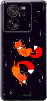 Чехол на Xiaomi 13T Лисички в космосе "4519u-4142-70447"