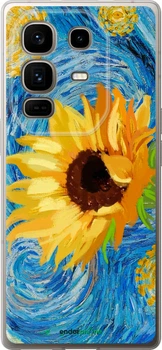 Чехол на Infinix Note 50 Pro+ Цветы желто-голубые "5308u-4041-70447"