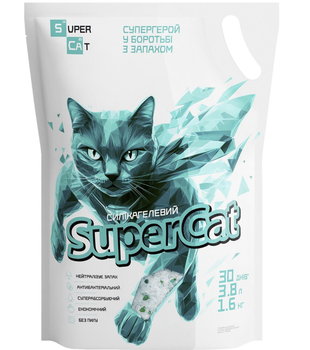Силікагелевий наповнювач SuperCat для котячих туалетів, 1.6 кг