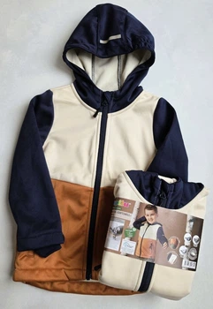 Детская куртка софтшел на флисе Lupilu 98-104 см Softshell водонепроницаемая для мальчиков 023539