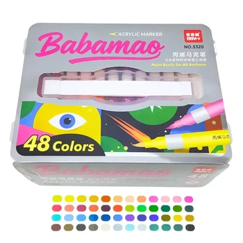 Маркер универсальный акриловый Acrylic Marker набор 48 шт 3320-48 в пластиковом футляре