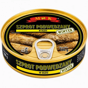 Шпроти підкопчені в Олії MK Szproty podwedzone w oleju winter 160 г