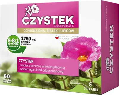 Дієтична добавка Colfarm Czystek 60 капсул (5901130351480)