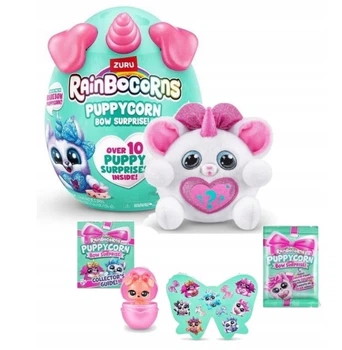 Яйце-сюрприз Rainbocorns Puppycorn Bow Surprise ZURU м'яка іграшка цуценя + слайм
