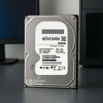 Жесткий диск на 500Гб Hard Disk 5400rpm 64MB 3.5" SATA III 6Gb/s, накопитель данных для компьютера, видеонаблюдения и серверов, внутренний диск для ПК и систем хранения данных, WD05PURX-64D85Y