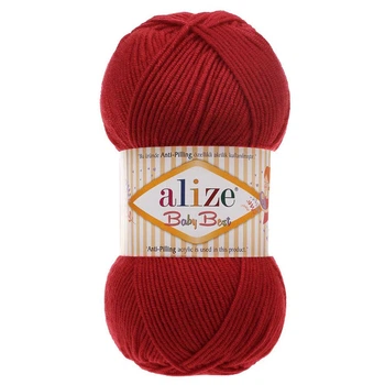 Пряжа ALIZE Baby Best, 106 темно-красный
