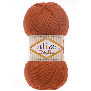 Пряжа ALIZE Baby Best, 408 терракотовый