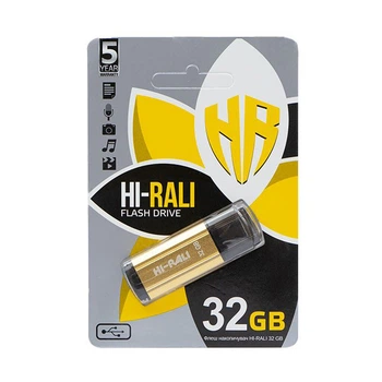 USB Flash Hi-Rali Stark, 32 Гб., Золотой - 259138