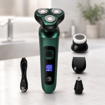 Мужская электробритва-шейвер Shaver 9D 4-в-1 на аккумуляторе, мультифункциональный триммер 5Вт для бороды и усов