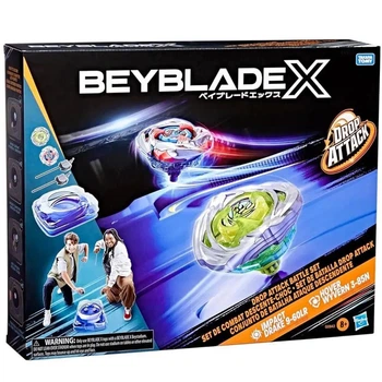 Ігровий набір Арена з Бейблейдами Hasbro Beyblade X Drop Attack Battle Set G0842 2 дзиги 2 пускові установки від 8 років (SKU-314)