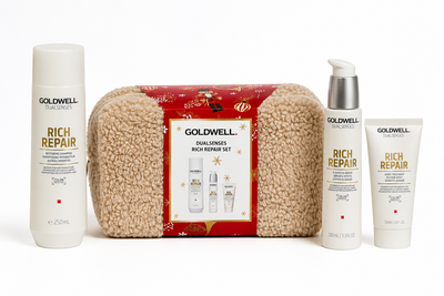 Подарочный набор Goldwell Dualsenses Rich Repair (шампунь 250 мл + сыворотка-спрей 100 мл + маска 50 мл)
