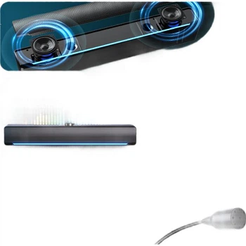 Микрофон-колонка SADA V-196 USB настольный для компьютера и ноутбука, мультимедийный