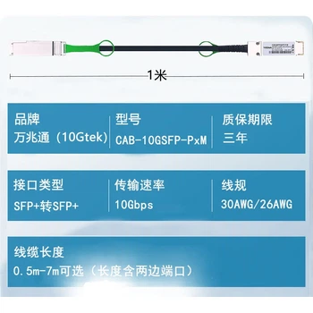 Кабель SFP+ DAC Wanzhaotongguangdian 10G 2 м (CAB-10GSFP-P2M-30-HW)