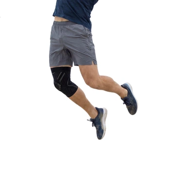 Наколенник MIZUNO спортивный с поддержкой мениска, черно-серый, размер L