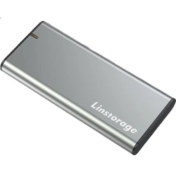Корпус для M.2 NVMe SSD-накопителя Linstorage Type-C3.2, портативный, совместимый с ноутбуками и iPhone 16. Корпус для внешнего SSD-накопителя из алюминиевого сплава для эффективного отвода тепла.