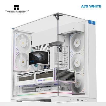 Корпус Thermalright A70 ATX с панорамным стеклом и скрытой разводкой СЖО, белый