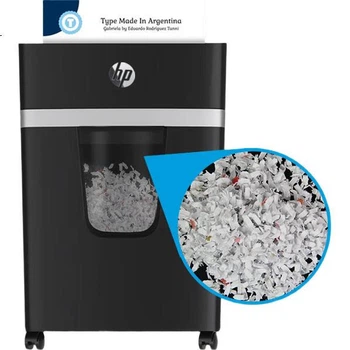 Багатофункціональний комерційний офісний шредер HP рівня 4, шредер для файлів (подрібнює безперервно 10 хвилин, 8 аркушів за прохід, місткість 20 літрів, може подрібнювати картки/скоби), B0820CC