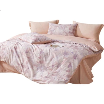 Комплект постельного белья Boyang Home Textile из чистого хлопка с начесом, четыре предмета, зимний, утепленный, из хлопка, размер кровати 1,5 м. Feiluo Leaf Trendy Home Store