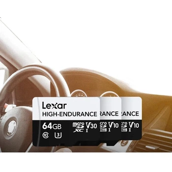 Карта памяти Lexar 64 ГБ TF (MicroSD) C10 U3 V30, скорость чтения 100 МБ/с, карта памяти для видеорегистратора, высокая износостойкость для систем видеонаблюдения.