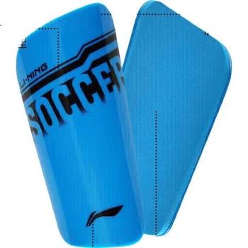 Футбольные щитки Li-Ning для детей и взрослых, защитные накладки на голени для соревнований и тренировок, профессиональное снаряжение для мужчин, синие, размер L.