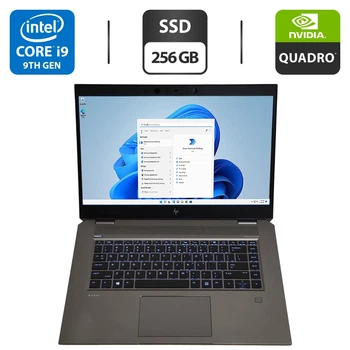 Мобильная рабочая станция HP ZBook Studio G5 / 15.6" (3840x2160) IPS / Intel Core i9-9880H (8 (16) ядер по 2.3 - 4.8 GHz) / 16 GB DDR4 / 256 GB SSD / nVidia Quadro P2000, 4 GB GDDR5, 128-bit / WebCam б/у
