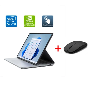 Ноутбук-трансформер Б-клас Microsoft Surface Laptop Studio / 14.4" (2400x1600) IPS Touch / Intel Core i7-11370H (4 (8) ядра по 3.0 - 4.8 GHz) / 16 GB DDR4 / 512 GB SSD / nVidia GeForce RTX 3050 Ti, 4 GB GDDR6, 128-bit / WebCam б/в + Подарунок Миша / USB