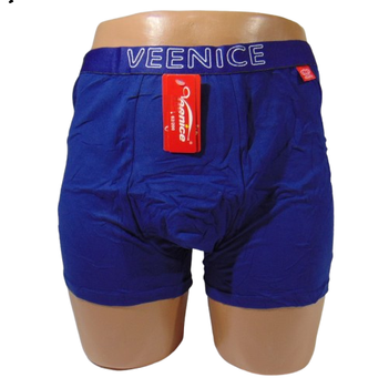 Мужские трусы боксеры 5XL(58) темно-синие Veenice 16388