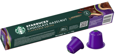 Кава в капсулах Nespresso Starbucks Chocolate Hazelnut (тубус 10 капсул)