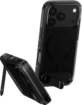 Панель CARE by PanzerGlass Kickstand & MagSafe для Apple iPhone 17 Pro Max Smoke Black (CR82928)