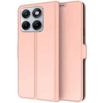 Чехол-книжка Deexe Faro Wallet для Motorola Edge 70 Fusion - Rose Gold