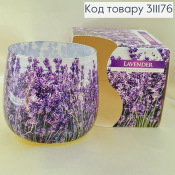 Аромасвечка стакан BISPOL Лаванда 100 г/20 часов