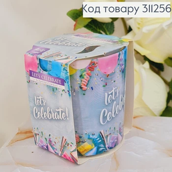 Аромасвечка стакан BISPOL Идем праздновать 100 г/22 часов