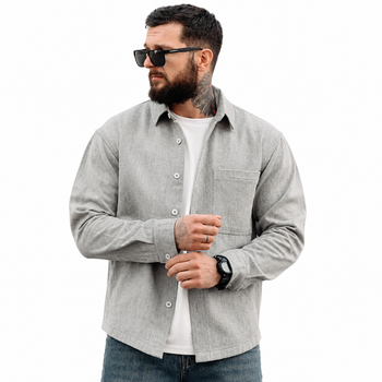 Сорочка чоловіча джинсова Beg ТР6796, денім (jeans cotton), на кнопках, повсякденна, весняна XXL
