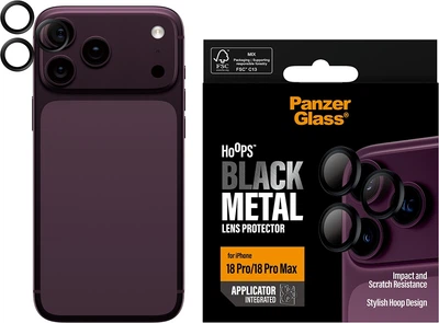 Захисне скло Panzer Glass Hoops Camera Lens Protector Black для Apple iPhone 17 Pro/17 Pro Max (PG41297)