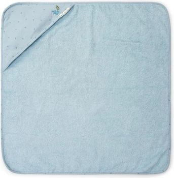 Рушник дитячий Little Dutch Pure Denim Blue з капюшоном 100x100 см (8721122584705)