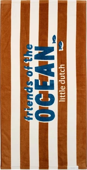 Рушник дитячий Little Dutch World Brown Stripe 60x120 см (8721321872344)