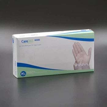 Рукавиці вінілові без пудри Care365 Vinyl Examination розмір XL (100 шт.)
