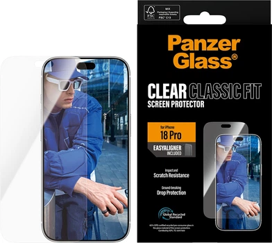 Захисне скло Panzer Glass Screen Protector Classic fit w. EasyAligner для Apple iPhone 17 Pro (PG35997)